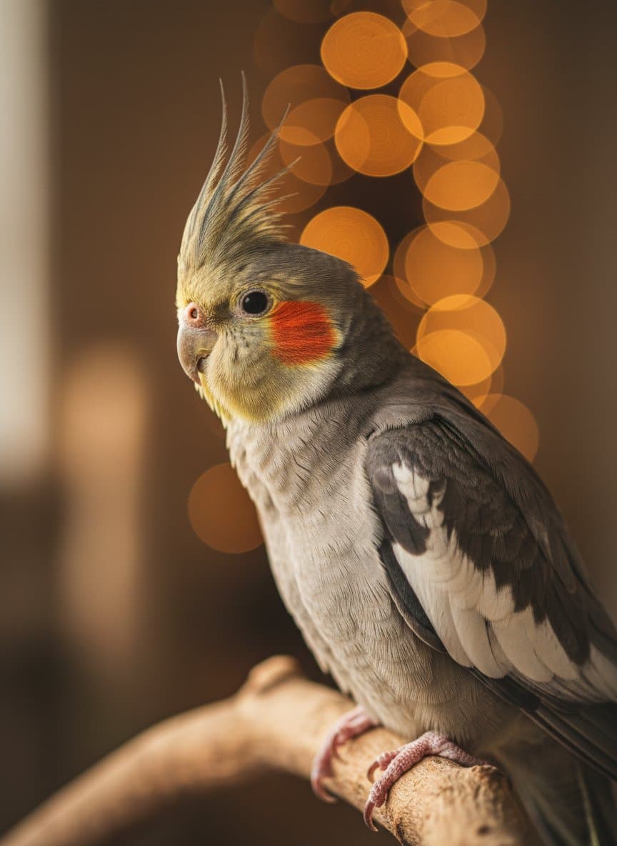 Cockatiel parrot portrait