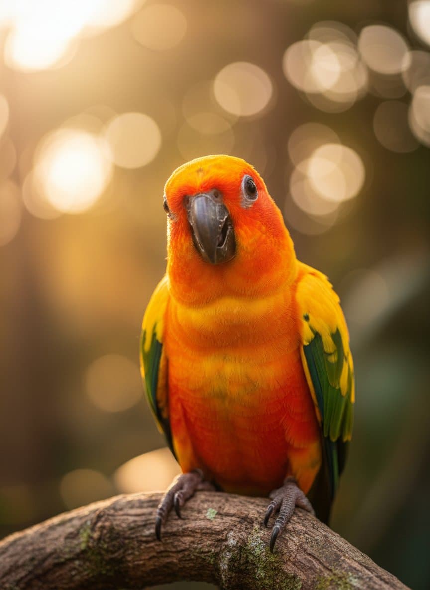 Conure parrot portrait