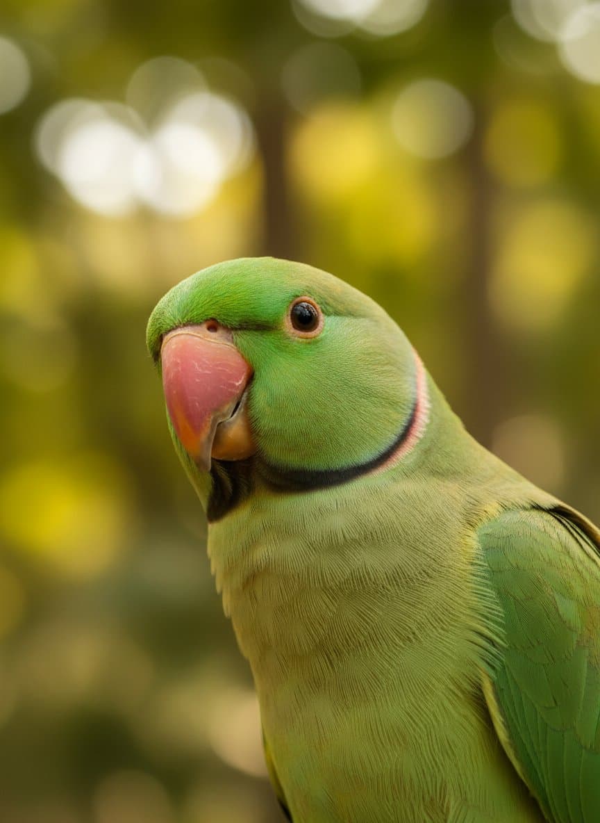 Indian Ringneck parrot portrait