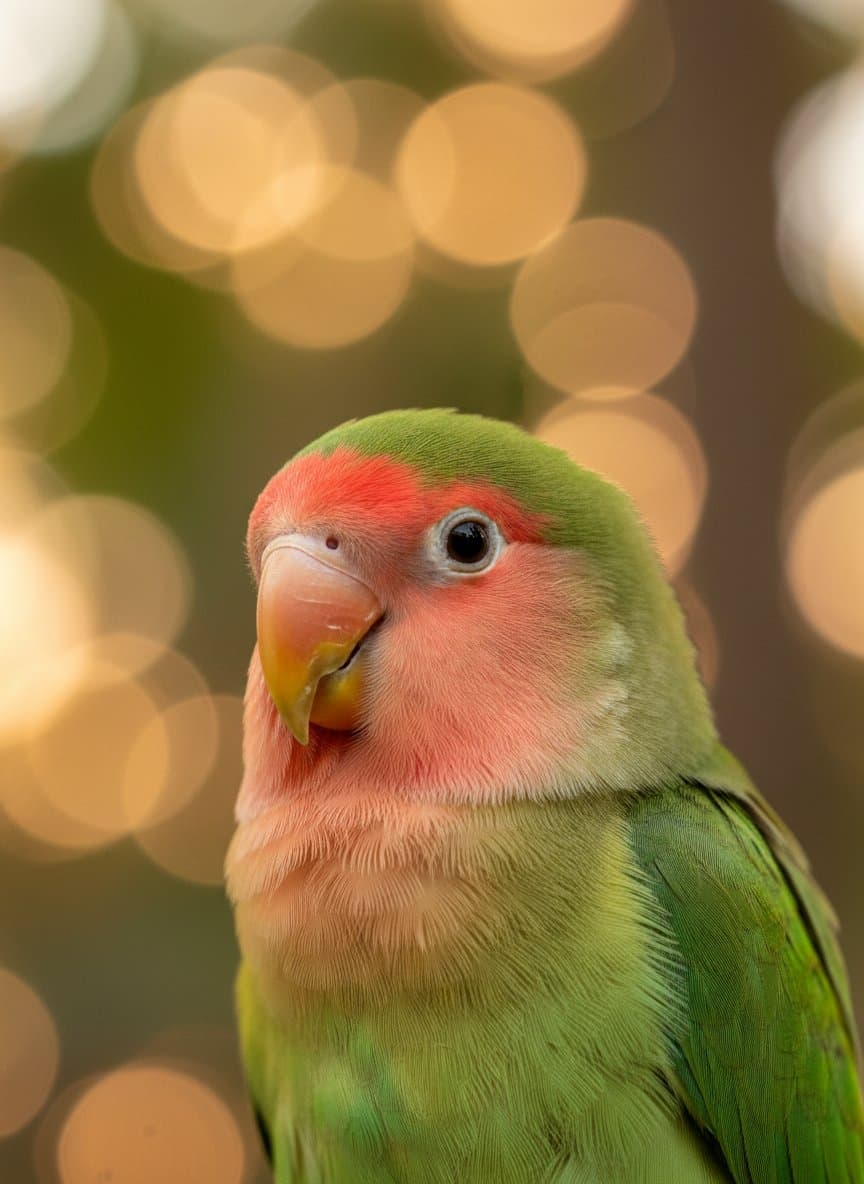 Lovebird parrot portrait