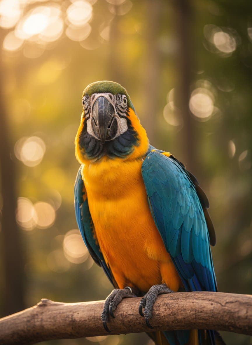Macaw parrot portrait